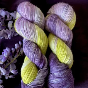 mérinos teint à la main variegated violet